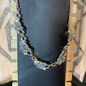 Elegant Silver and Blue Vintage Necklace